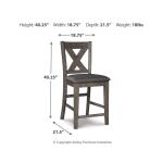 Caitbrook Counter Height Upholstered Bar Stool - Image 5