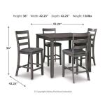 Bridson Counter Height Dining Table and Bar Stools (Set of 5) - Image 5