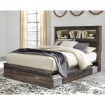 Drystan Queen Bookcase Bed with 2 Storage Drawers - Image 3