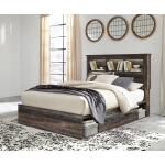 Drystan Queen Bookcase Bed with 2 Storage Drawers - Image 4