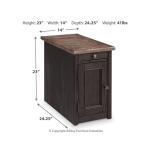 Tyler Creek Chairside End Table with USB Ports & Outlets - Image 5