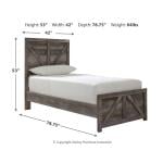 Wynnlow Twin Crossbuck Panel Bed - Image 5